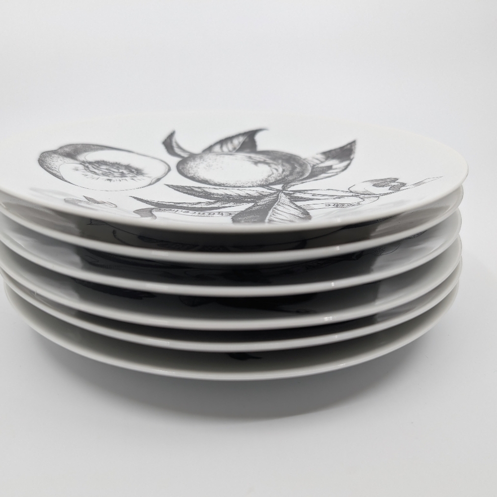Lot of 6 vintage Bareuther waldsassen Bavaria porcelain plates 7 3/4" - Picture 4 of 11